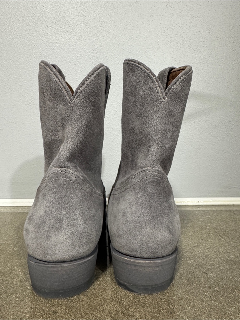Frye Billy Western Bootie Ash Blue Suede Women’s Size 11 - Picture 4 of 11